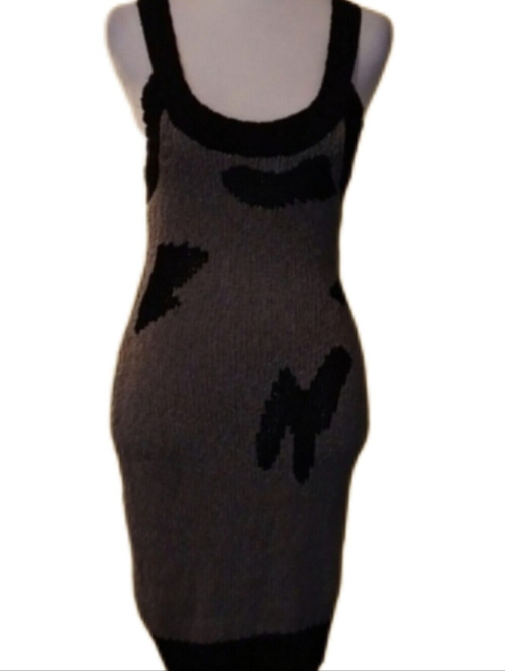 -- Bebe Gray Ribbed Sleeveless Knit Dress Women's Size Small
